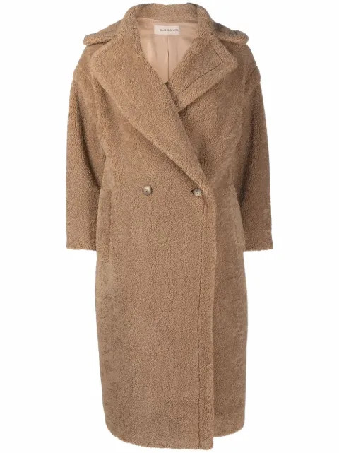 Tuia double-breasted teddy coat | Farfetch (US)