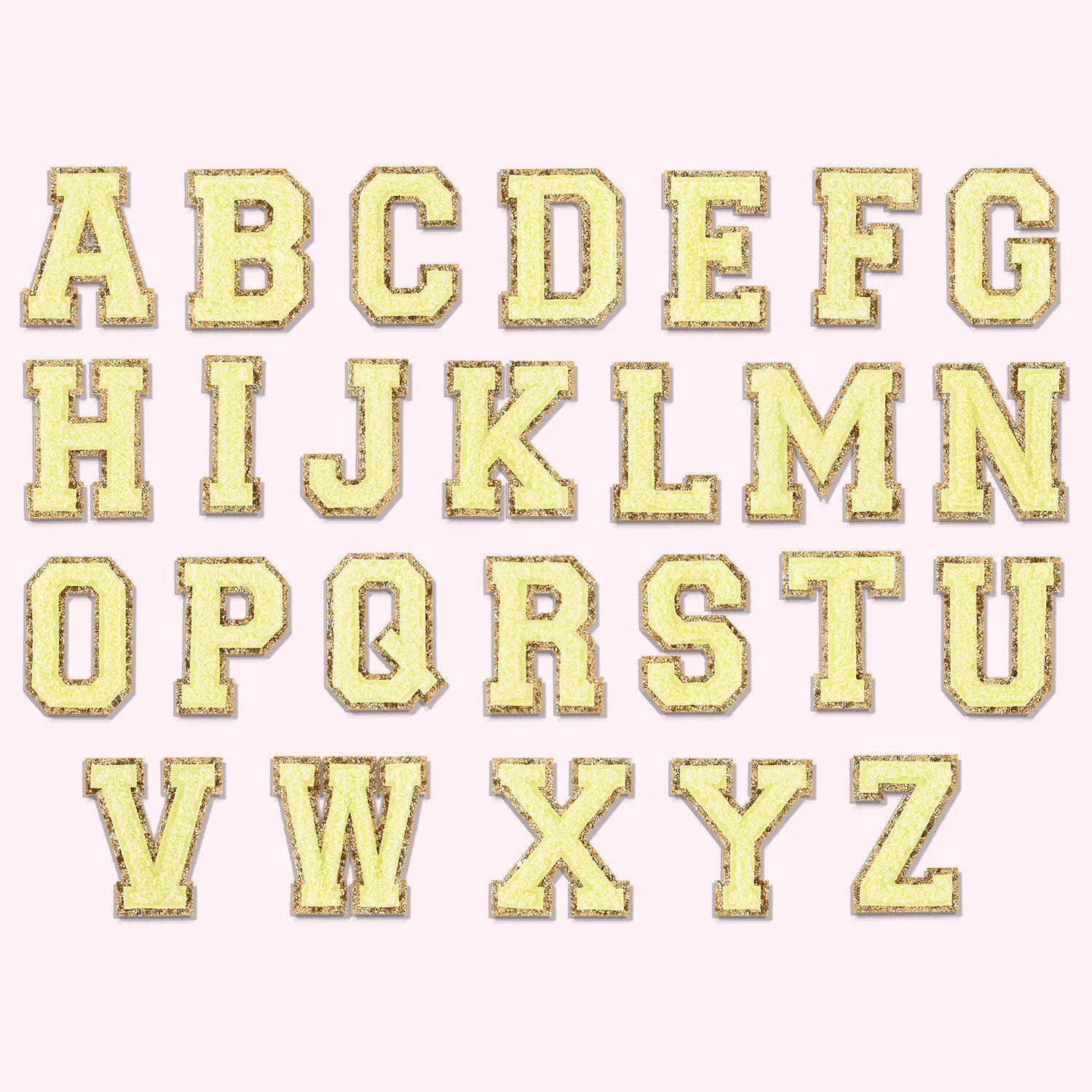 Banana Glitter Varsity Letter Patch | Stoney Clover Lane