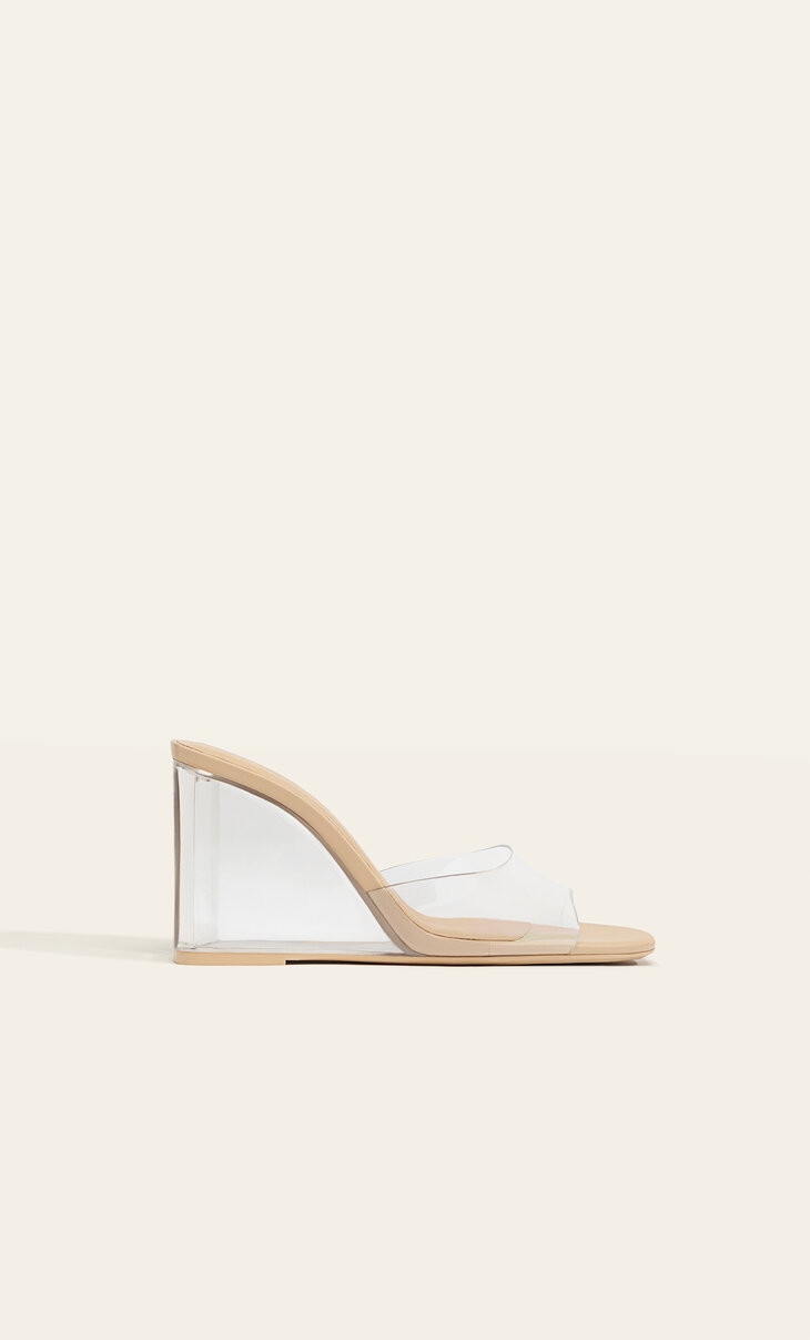 Vinyl high-heel sandals | Stradivarius (UK)
