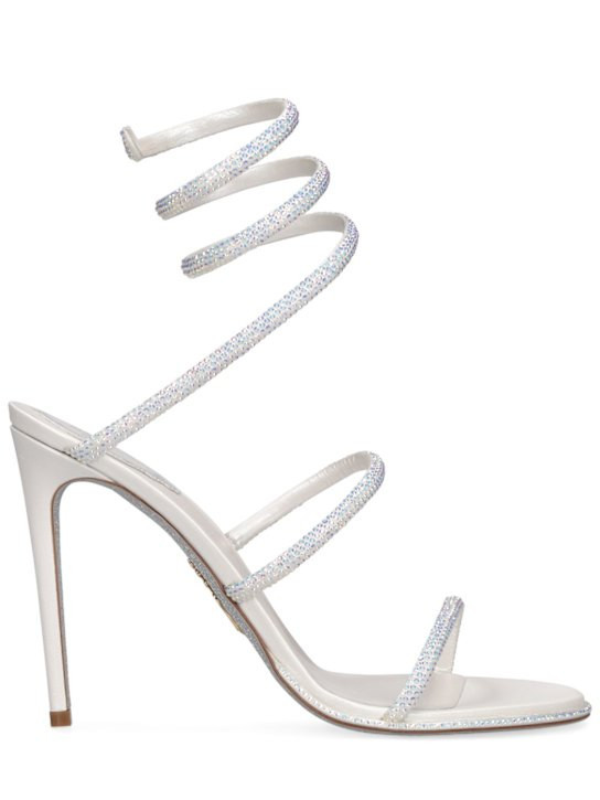 105mm Embellished leather sandals | Luisaviaroma
