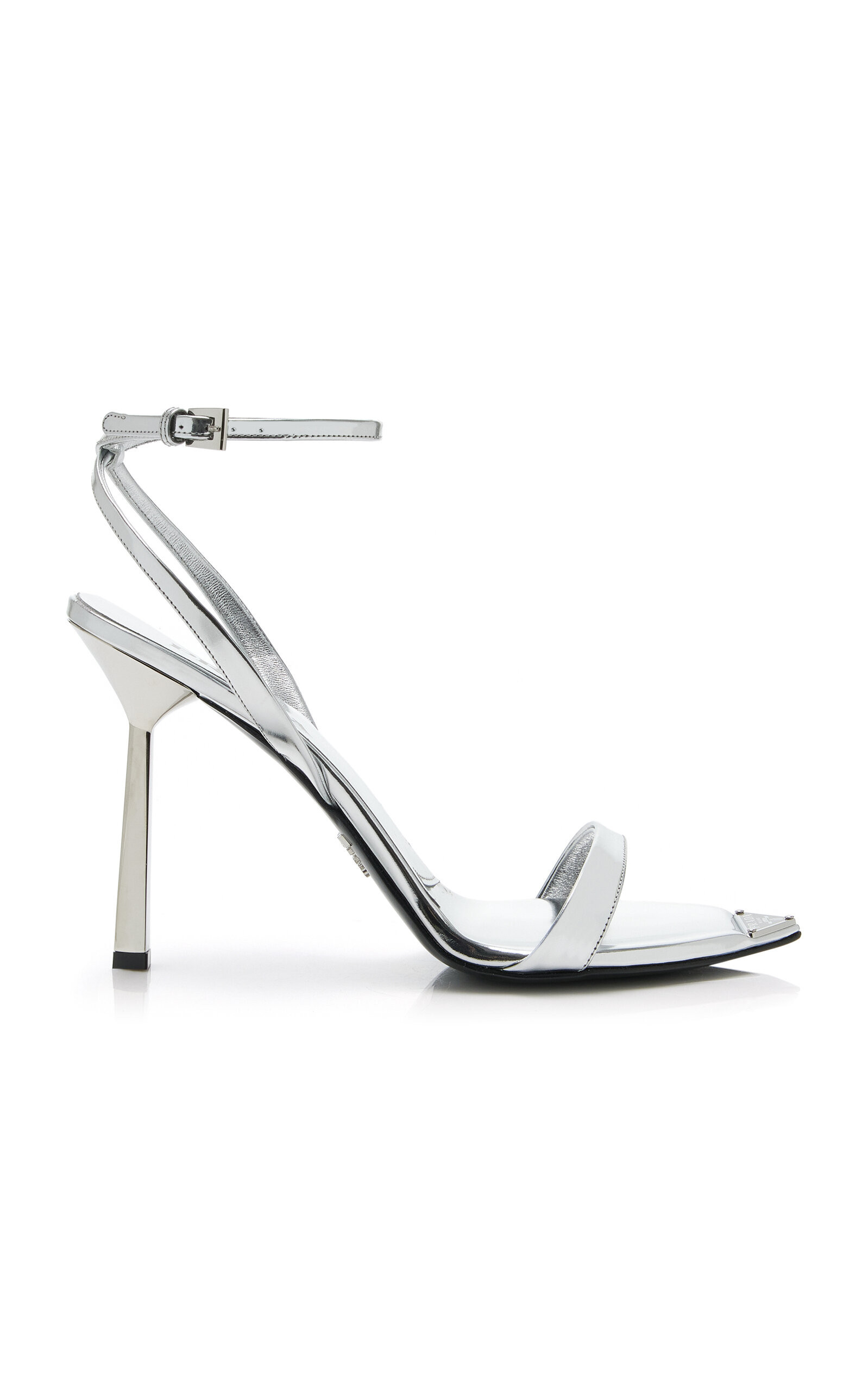 Prada Metallic Leather Sandals - Moda Operandi | Moda Operandi (Global)