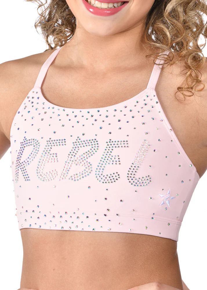 Kadie T-Back Sports Bra in Powder Pink | Rebel Athletic