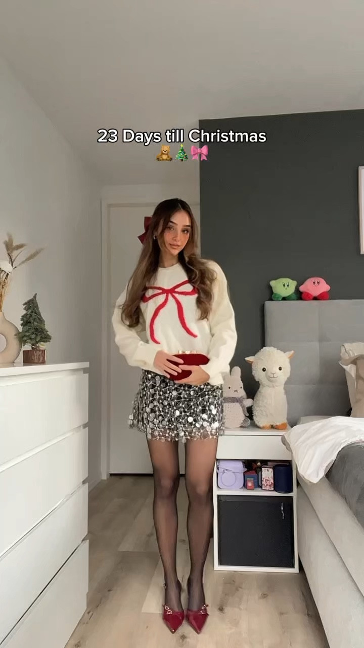 Skirt - Sweater Combination Outfits for the Festive Season🎄✨

Sparkly sequin mini skirt, ribbon bow sweater, christmas sweater, cherry sweater, maxi knit skirt, red fuzzy sleeve cardigan

#LTKpartywear #LTKwinter #LTKstyletip