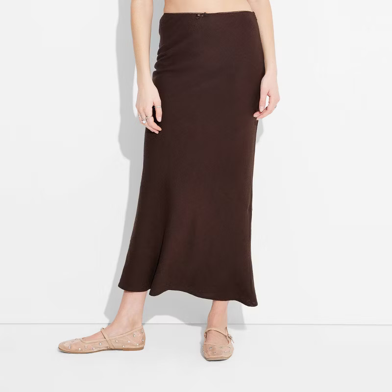 Women's Linen Bow-Front Maxi Skirt - Wild Fable™ | Target