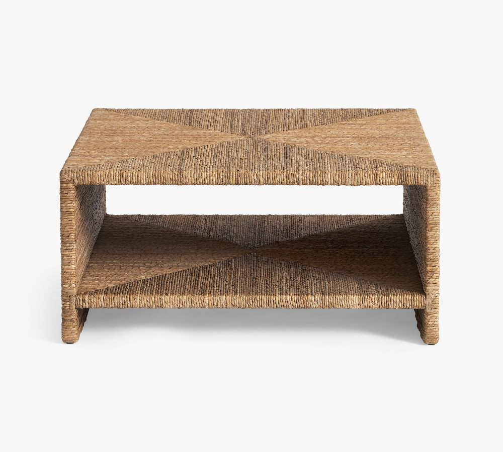 Malibu 36" Woven Square Coffee Table | Pottery Barn (US)