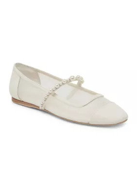 Dolce Vita Women's Rollin Pearl Flats, White, 7.5M | Belk