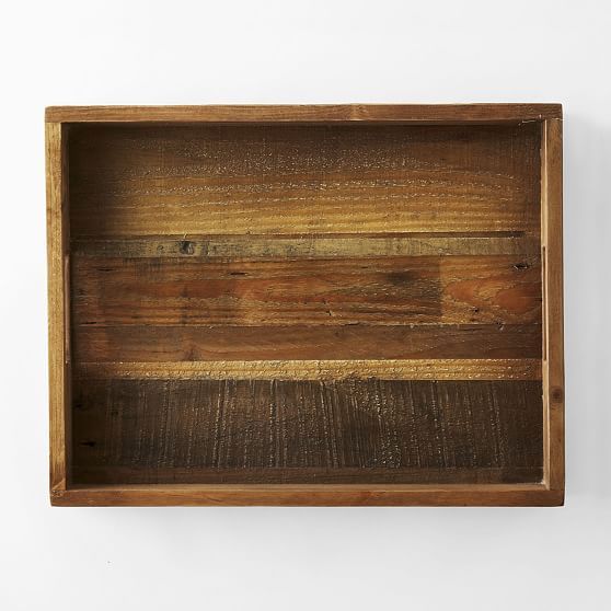 Reclaimed Wood Tray, Natural, 14""x18 | West Elm (US)