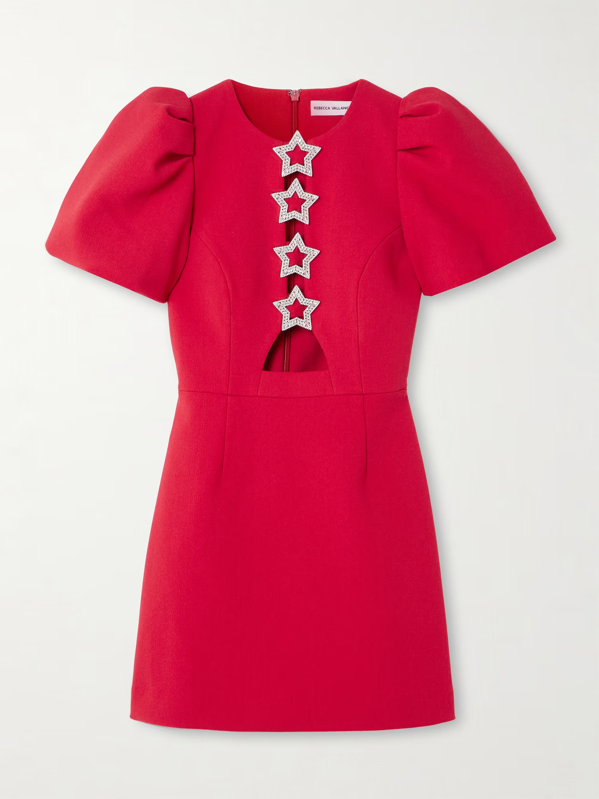 Akari cutout crystal-embellished cady mini dress | NET-A-PORTER (US)