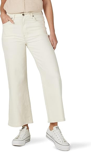 Lee Women's High-Rise Relaxed Fit a Line Crop Jean | Amazon (US)