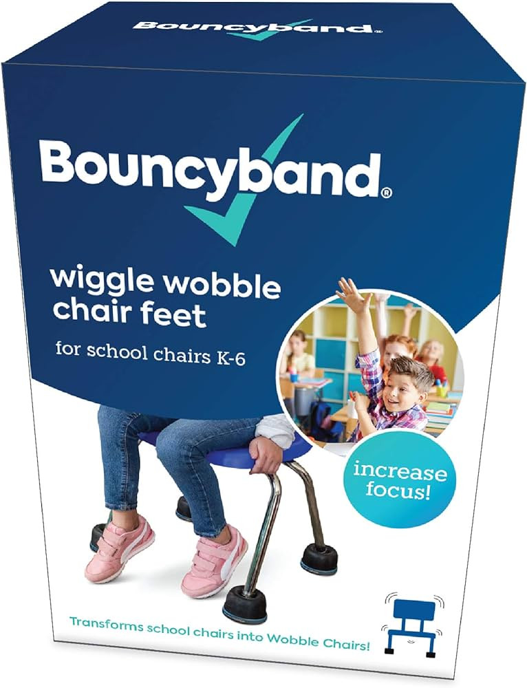 Bouncyband Wiggle Wobble Chair Feet - Transform a Standard School Chair into a Wobble Chair | Amazon (US)
