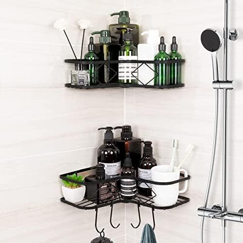 Kadolina 2 Pack Adhesive Corner Shower Caddy Shelf, Bathroom Shower Organizer Shelves, No Drilling R | Amazon (US)