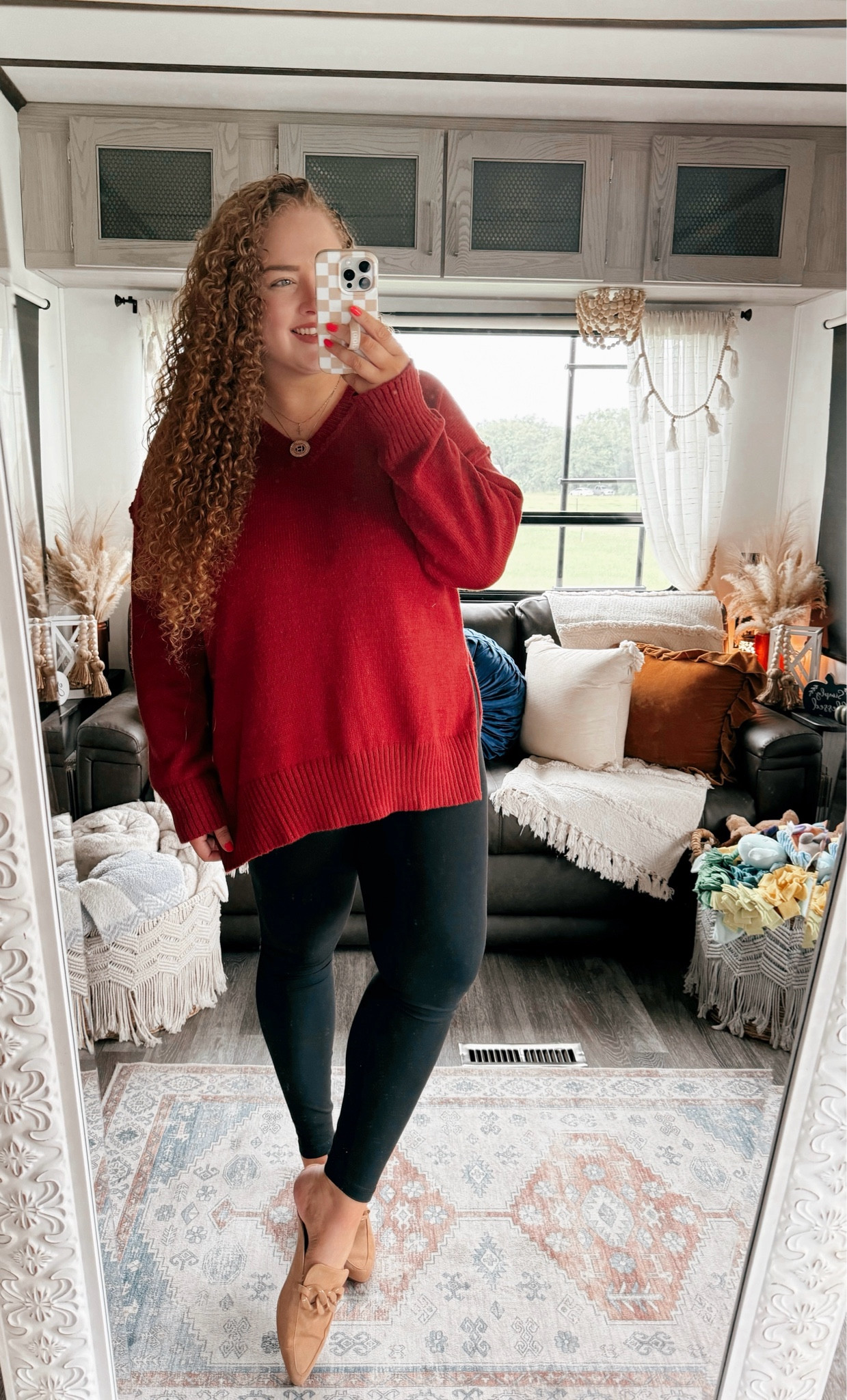 This is a great fall look 🍂fall sweater | amazon red sweater | amazon fall sweater | amazon oversized sweater  | leggings outfit | Amazon leggings outfit | leggings | Amazon leggings | leggings outfit | western leggings outfit | lululemon leggings dupe | Amazon lululemon dupe | mules | Amazon mules | fall mules | fall fashion | fall fashion 2024 | fall outfit | fall outfit inspo | amazon finds | Amazon fashion | amazon outfit | amazon look 

#LTKStyleTip #LTKMidsize #LTKFallSale
