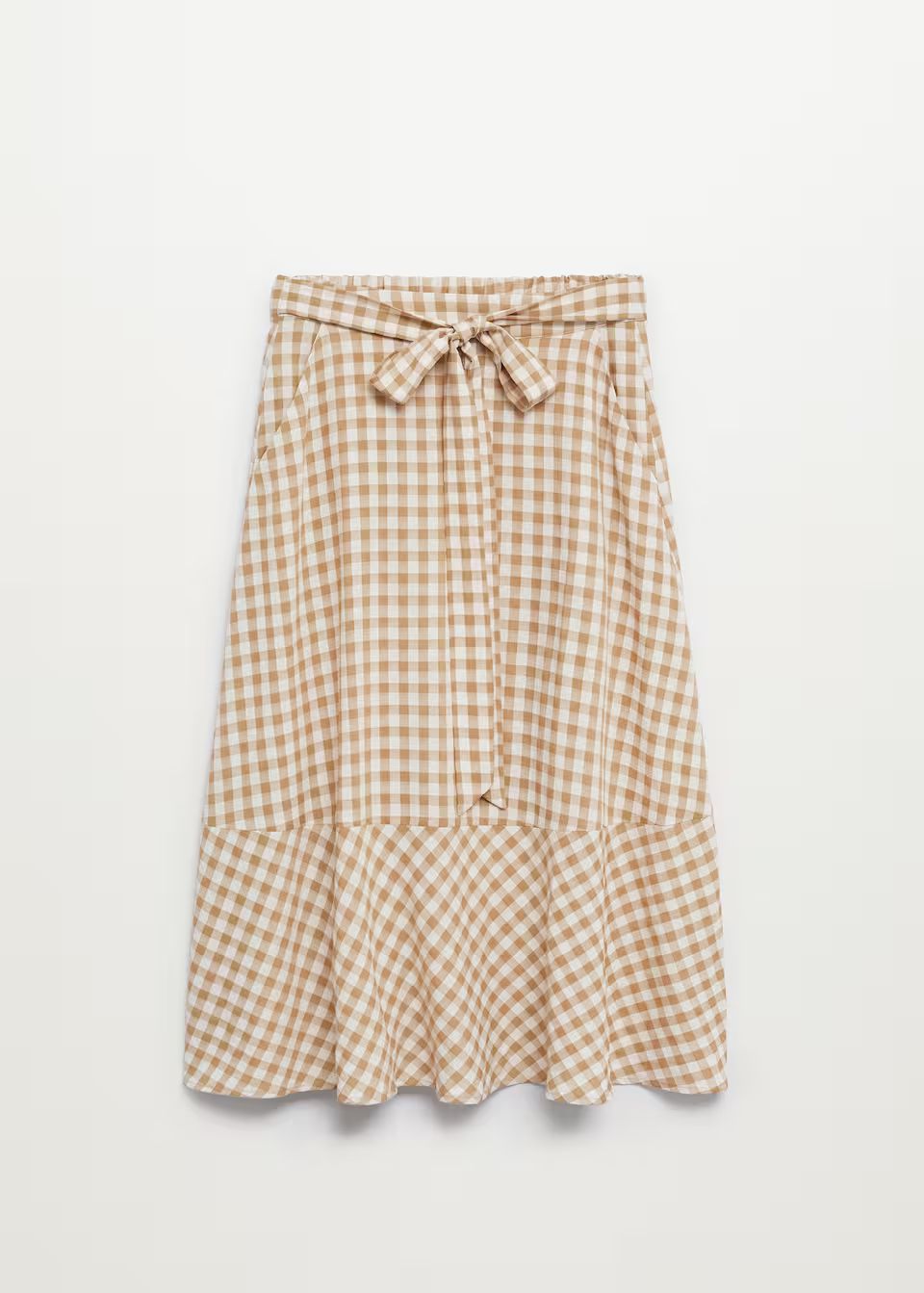 Ruffled checked skirt | MANGO (US)