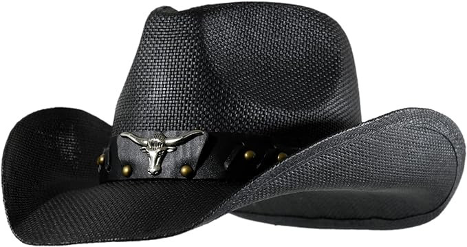 grinderPUNCH Western Outback Cowboy Hat Men's Women's Style Classic Straw Western Cowgirl Hat | Amazon (US)