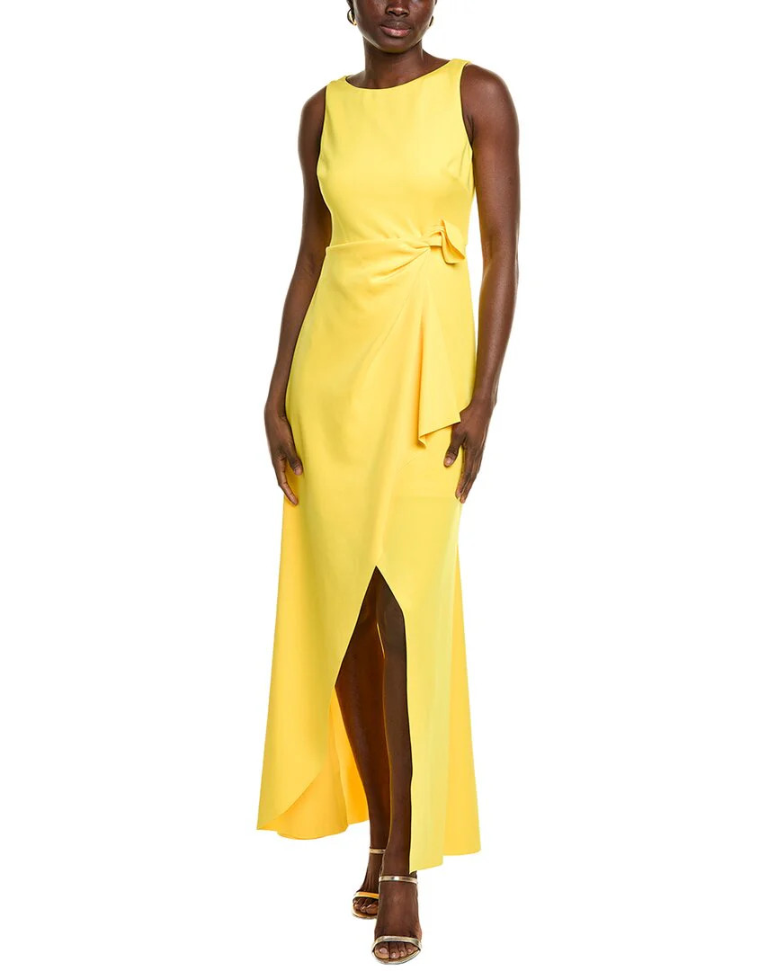 Badgley Mischka Side Drape Wrap Skirt Gown | Shop Simon