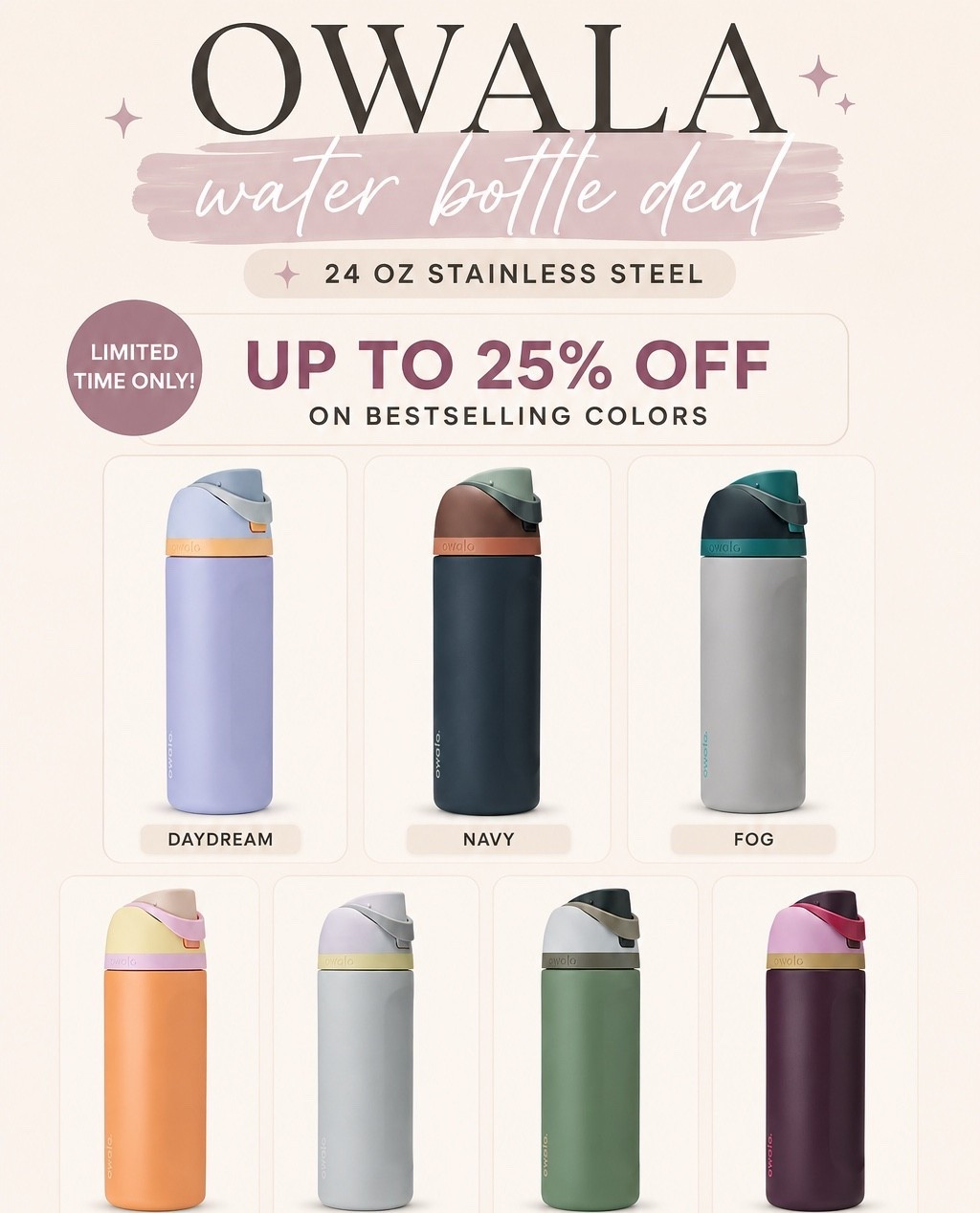 Rare Owala deal happening in multiple colors

#LTKSaleAlert #LTKKids #LTKmomlife