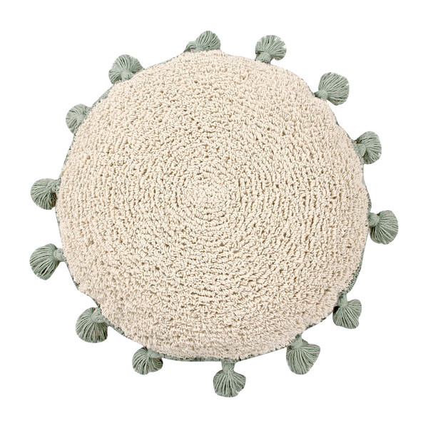 Circle Washable Pillow, Green | Maisonette