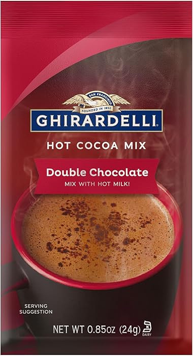 Ghirardelli Double Chocolate Hot Cocoa Mix, 0.85-Ounce Packets (Pack of 10) | Amazon (US)