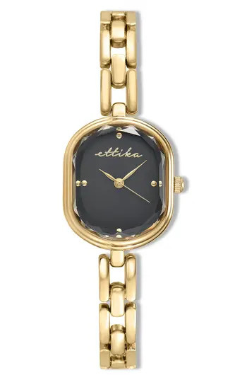 Ettika Elegant Link Bracelet Watch in Black And Gold at Nordstrom Rack | Nordstrom Rack