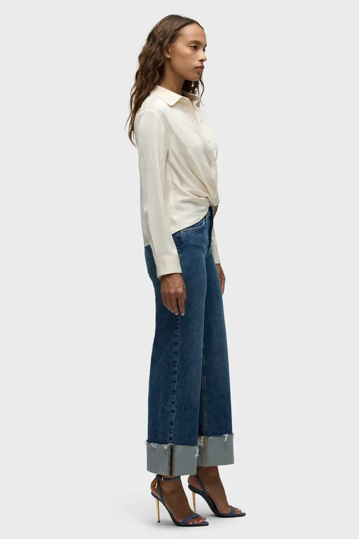 Rosie High-Rise Wide Leg Jean w/ Cuff | Nordstrom