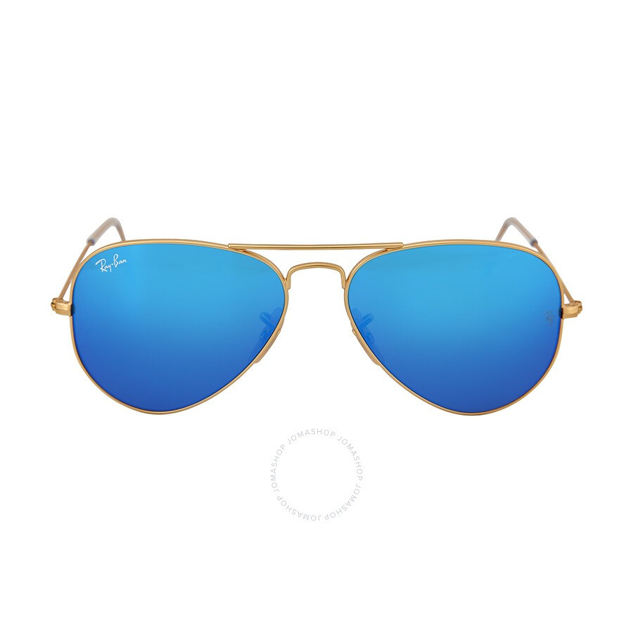 Ray-Ban Aviator Gold Metal Frame Blue Mirror Crystal Lens 55mm Mens Sunglasses RB3025 112/ | Jomashop.com & JomaDeals.com
