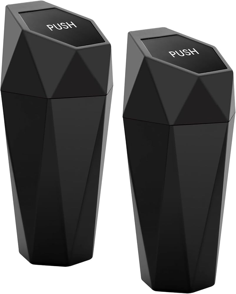 Ginsco Car Trash Can with Lid, 2 Pack Cup Holder Garbage Can for Car, Garbage Bin Cars Accessorie... | Amazon (US)