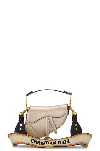 Dior Saddle Bag in Metallic Gold | FWRD 