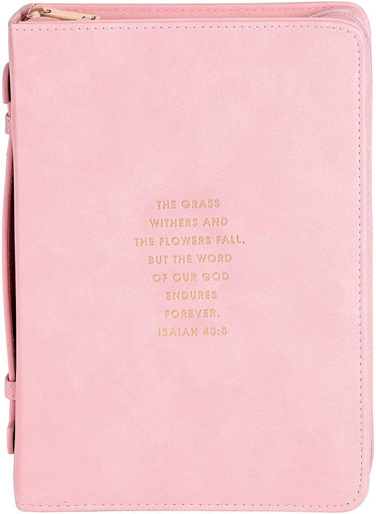 White Dove Designs Bible Cover-The Grass Withers/Isaiah 40:8-Pink-XLG | Amazon (US)