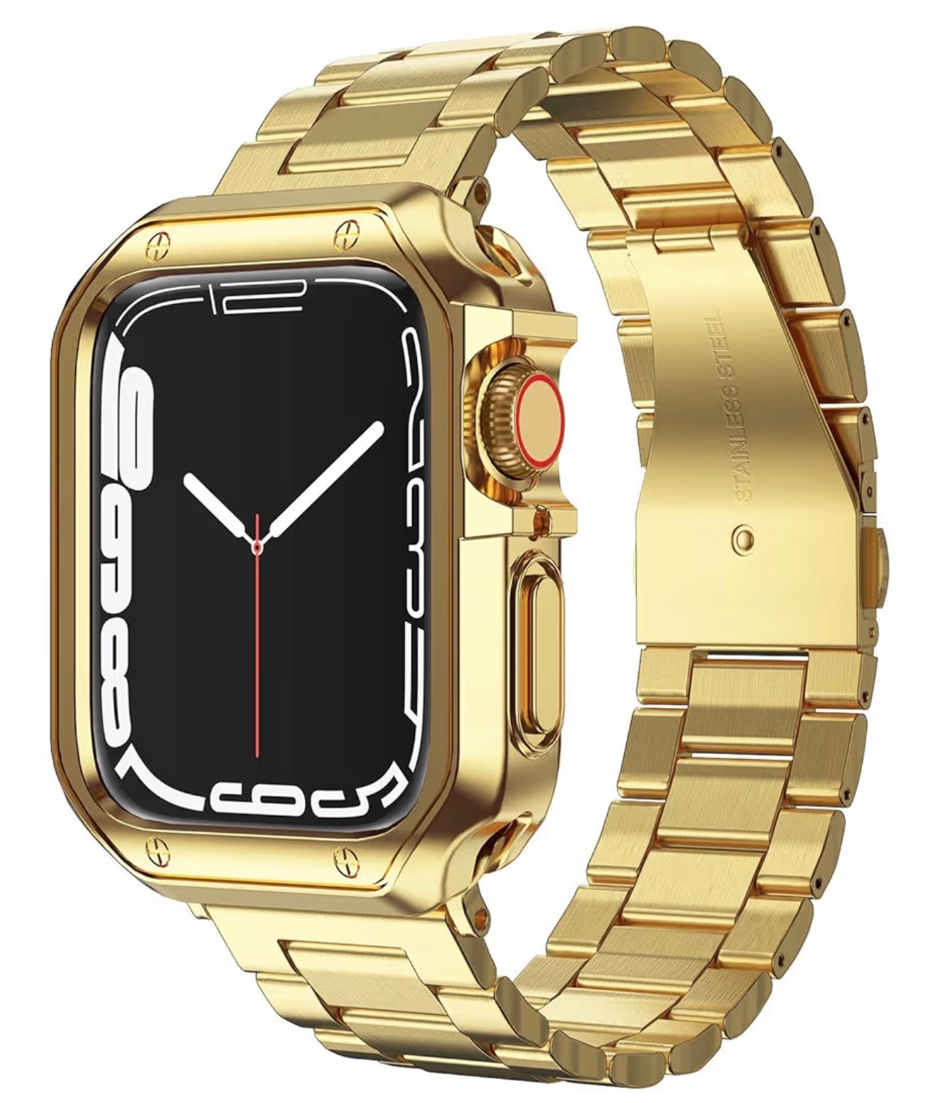 Compatible with Apple Watch Band and Case, Stainless Steel Metal Chain with TPU Cover, Smart-Watch Link Bracelet Strap, Wrist-Band for i-Watch Series 10 11, 42mm, Gold


#LTKSaleAlert #LTKdayinmylife #LTKFindsUnder50