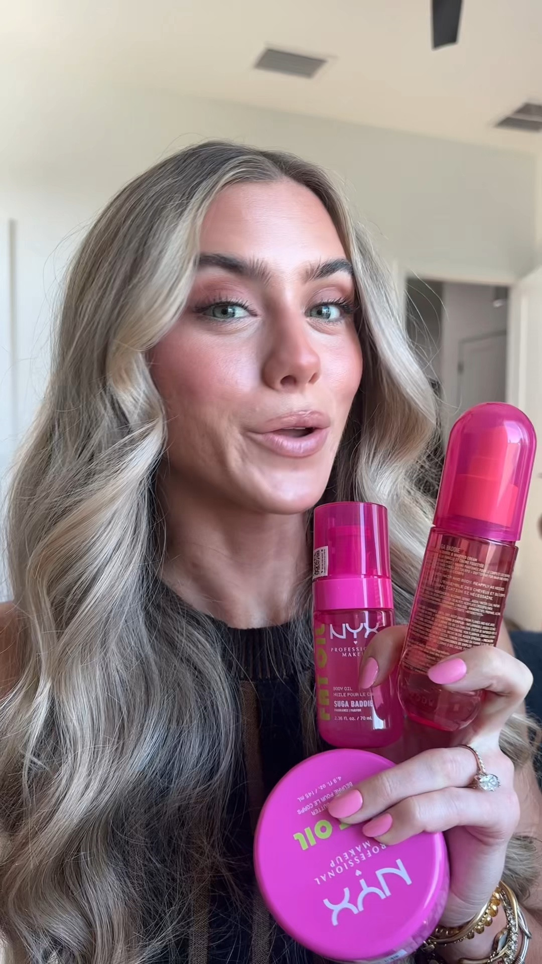 @nyxcosmetics has given us bodycare 🤩 this is the fat oil body collection with the high shine body butter, glossy skin body oil, and hair & body fragrance mist. 🤤 get the scent suga baddie !!! 

#nyxcosmetics #bodycare #nyxcosmeticsfatoil #affordablebodycare #unsexyproducts

#LTKBeauty #LTKgrwm #LTKselfcare