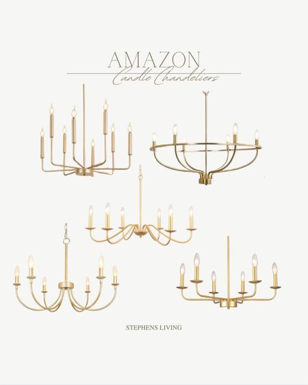 Amazon Candle Chandeliers 
amazon lighting, gold chandeliers, chandeliers, candle chandeliers, home lighting
#amazonfinds #founditonamazon #amazon #amazonhome

#LTKstyletip #LTKhome #LTKsalealert