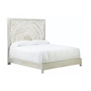 ExclusiveLabor Day SavingsHome Decorators CollectionChennai Whitewash King Bed(63) | The Home Depot
