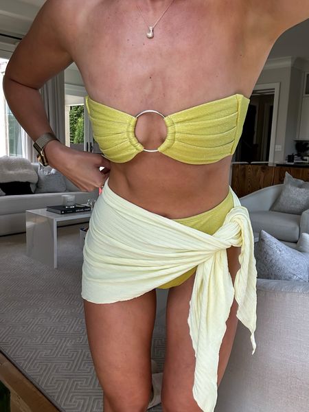Outfit planning for Turks & Caicos and saw this Montce swimsuit was on sale!! Love the lemon / lime color - makes a tan pop! Wearing a small top and bottoms. 

#LTKswim #LTKsalealert #LTKstyletip