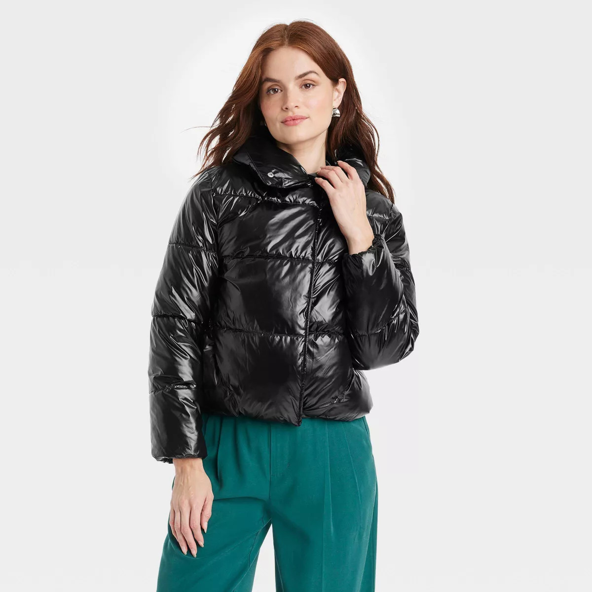 Women's Short Relaxed Puffer Jacket - A New Day™ | Target