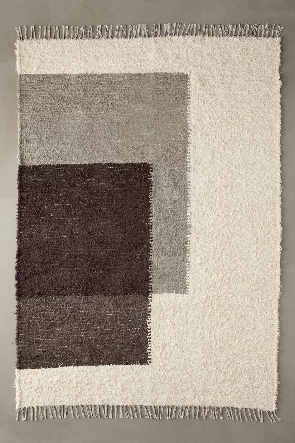 Colorblock Woven Shag Rag Rug | Urban Outfitters (US and RoW)