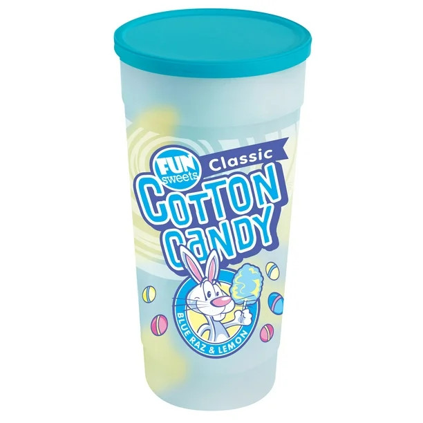 Fun Sweets Brand 6 Ounce Blue Raspberry & Lemon Easter Cotton Candy - Walmart.com | Walmart (US)