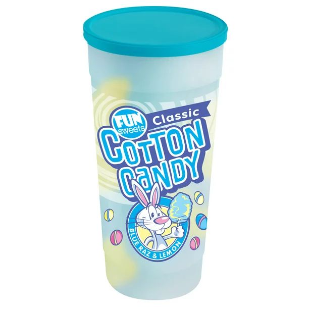 Fun Sweets Brand 6 Ounce Blue Raspberry & Lemon Easter Cotton Candy - Walmart.com | Walmart (US)