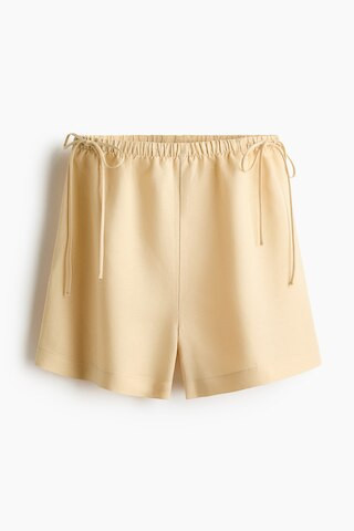 Drawstring-detail linen-blend shorts | H&M (UK, MY, IN, SG, PH, TW, HK)