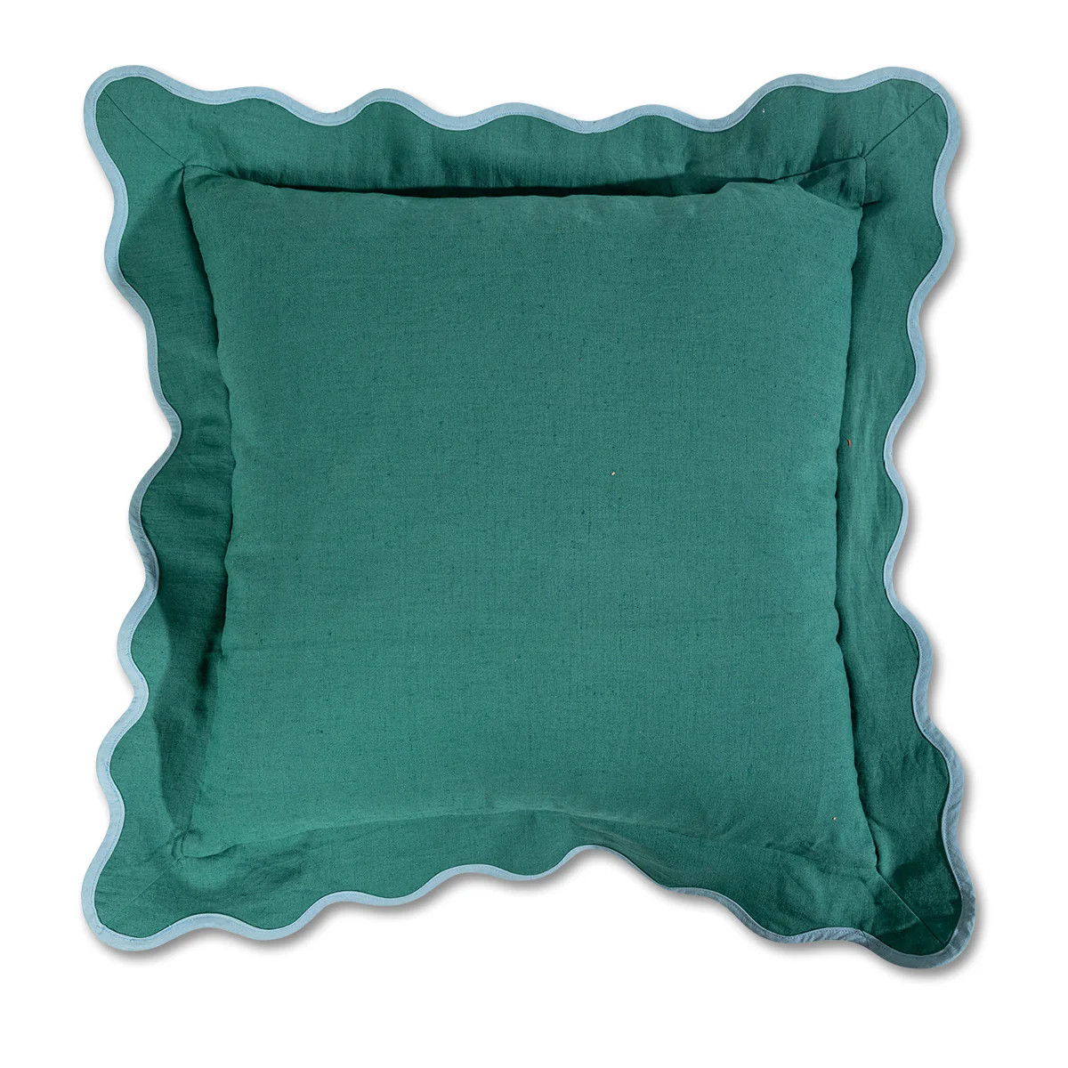 Darcy Linen Pillow - Green + Aqua | Furbish Studio