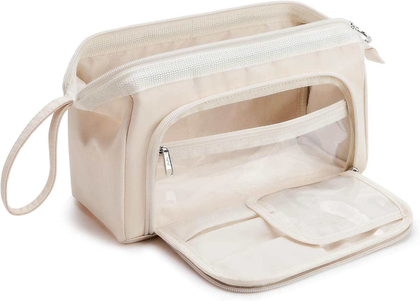 WLLWOO WLLWOO Large Portable Waterproof Toiletry Bag Travel Makeup Bag for Women Purse, Nylon Wid... | Amazon (US)