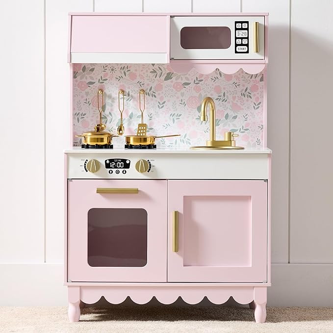 Best Choice Products Toddler Kitchen Playset, Wooden Cottage Kids Play Kitchen with 5 Accessories... | Amazon (US)