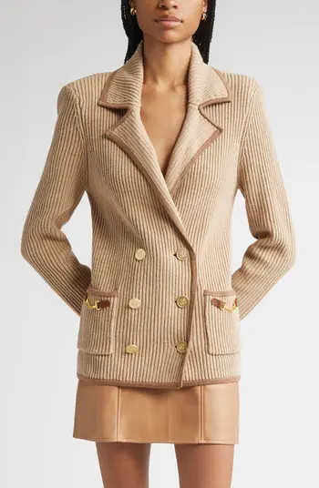 L'AGENCE Ranch Double Breasted Knit Blazer | Nordstrom | Nordstrom