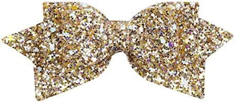 ZOONAI 5 Inch Baby Girl Glitter Hair Bows Boutique Hair Clip Teens Toddlers Glitter Sequins Hairpin  | Amazon (US)