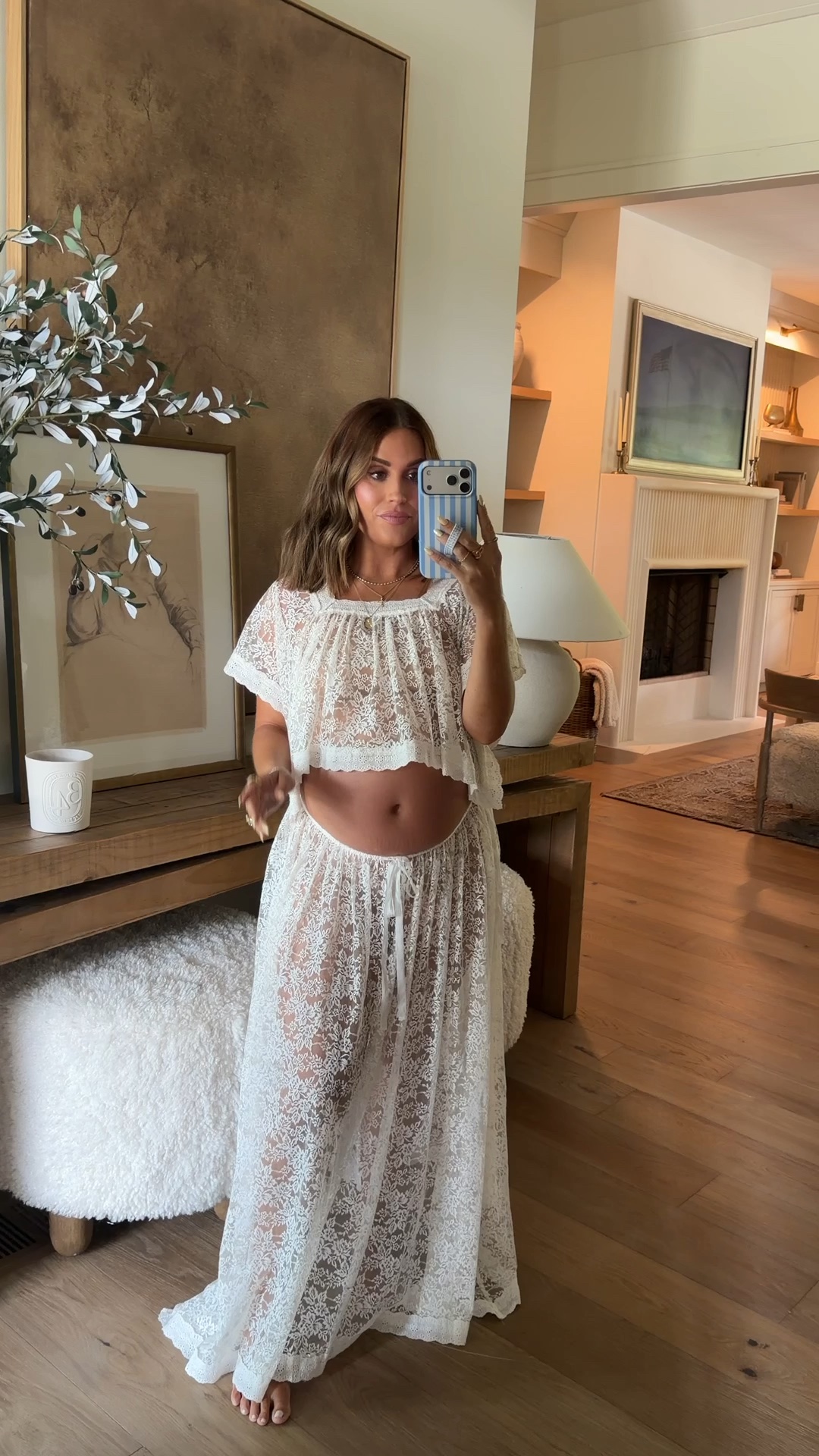 Maternity photo outfit inspo! Lace top + skirt — both from Doen (top was sold out & I ended up finding on Poshmark, so check resale sites!). Wearing size small in both the top & skirt- also linking what I wore under! 

Currently 32 weeks pregnant.

Maternity, bump friendly, maternity photos

#LTKootd #LTKmomlife #LTKBump
