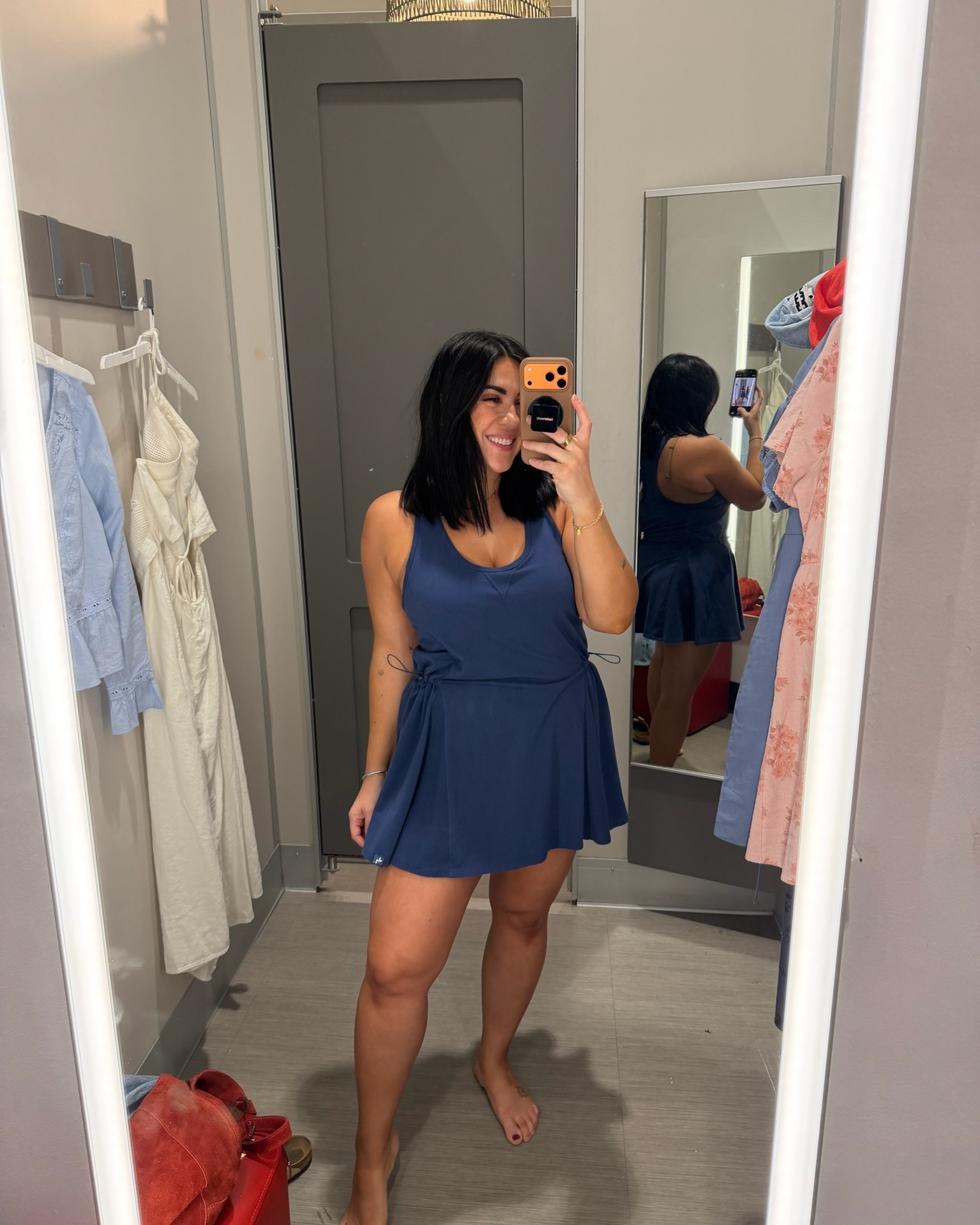 The cutest skirt/romper situation. can be dressed up or down & the cinching at the waist is so flattering! Love! I did a L

#LTKootd #LTKSeasonal #LTKMidsize