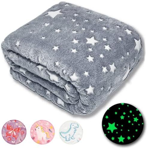 FORESTAR Glow in The Dark Throw Blanket, Unique Christmas Holiday Birthday Gift for Kids Girls Bo... | Amazon (US)
