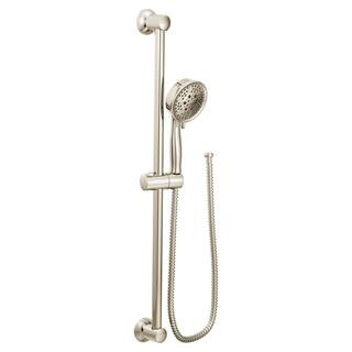 MOEN 4-Spray Eco-Performance Handheld Handshower with Slide Bar in Polished Nickel 3667EPNL - The... | The Home Depot
