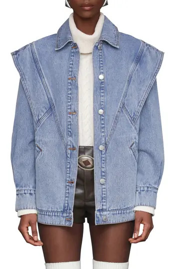 Avec Les Filles Oversize Denim Jacket in 80S Blue Wash at Nordstrom Rack, Size Small | Nordstrom Rack