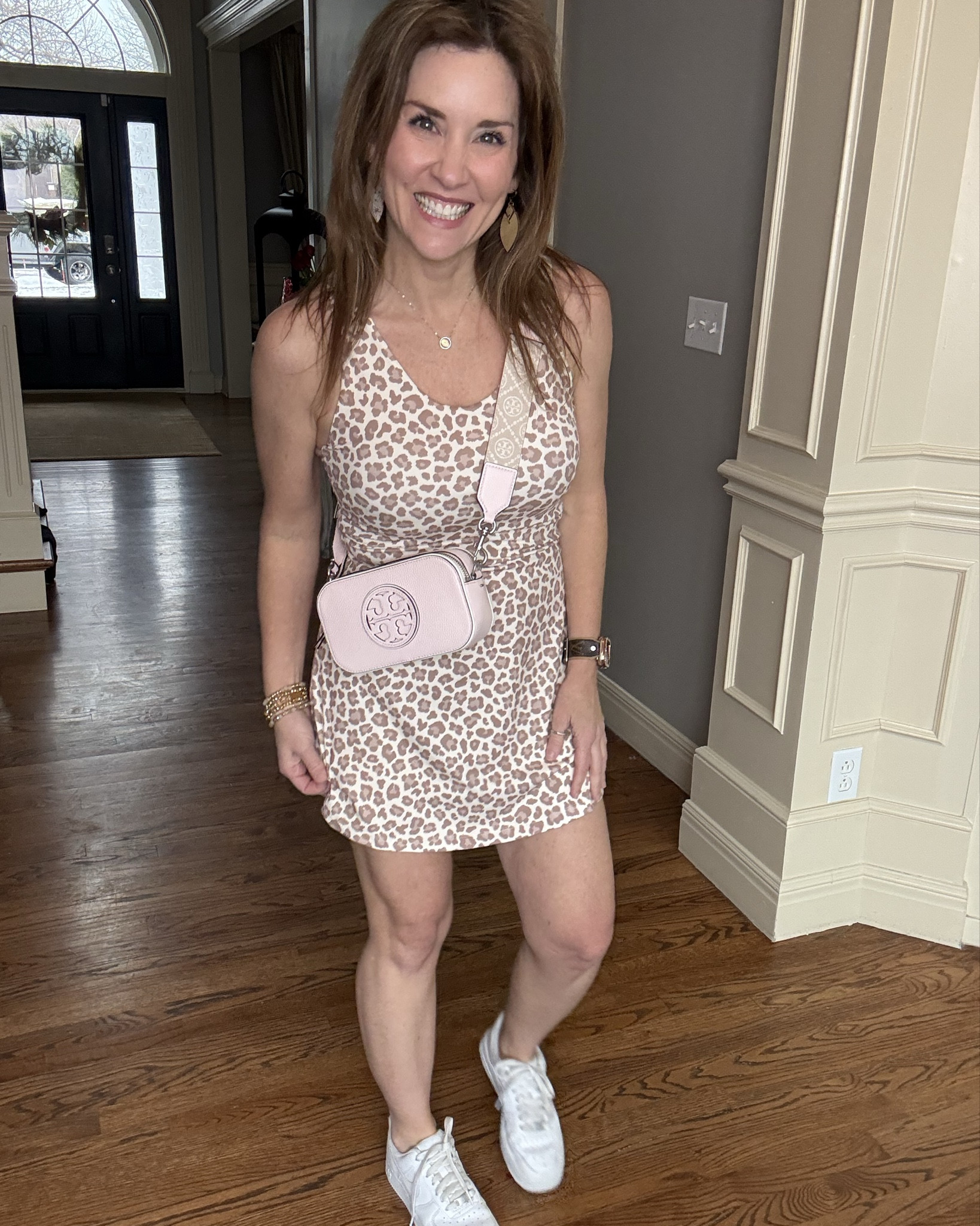 Adorable leopard print athletic dress wearing an extra small. Perfect look for spring and summer! 
Pairs perfectly with my Miller Tory Burch bag 

#LTKStyleTip #LTKActive #LTKItBag