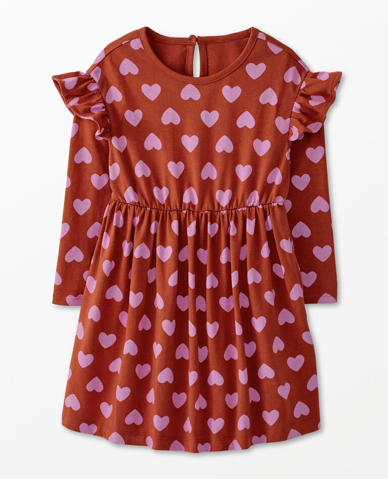 Long Sleeve Ruffle Dress with Pockets | Hanna Andersson